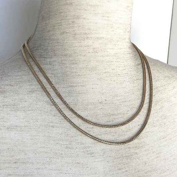 Gold Vermeil Sterling Silver 925 JCM Diamond Cut 36" Long Snake Chain Necklace - Picture 5 of 16